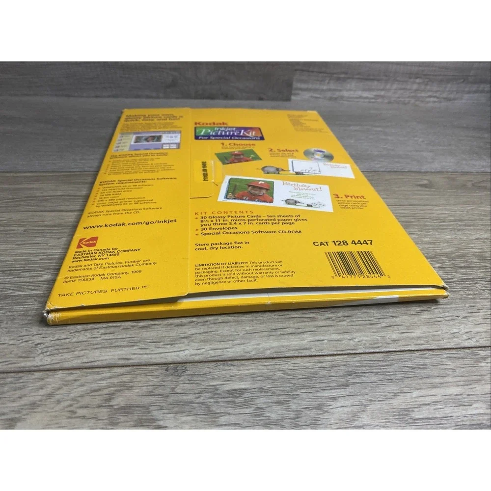 Kodak‎ Inkjet Picture Kit – 30 Glossy Picture Cards 8.5 x 11  Party Invites NOB